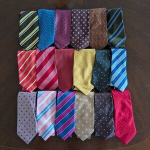 Silk Tie Bundle Isaia Stefano Ricci Brooks Brothers Salvatore Ferragamo Tyrwhitt